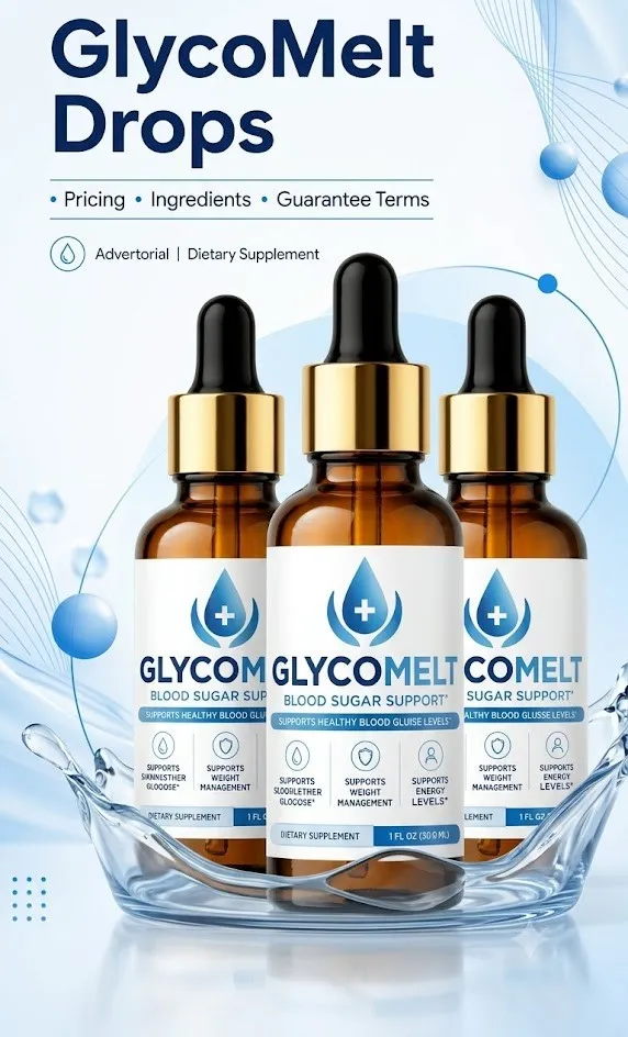 GlycoMelt Blood Sugar Support Drops Bottles in Water Splash