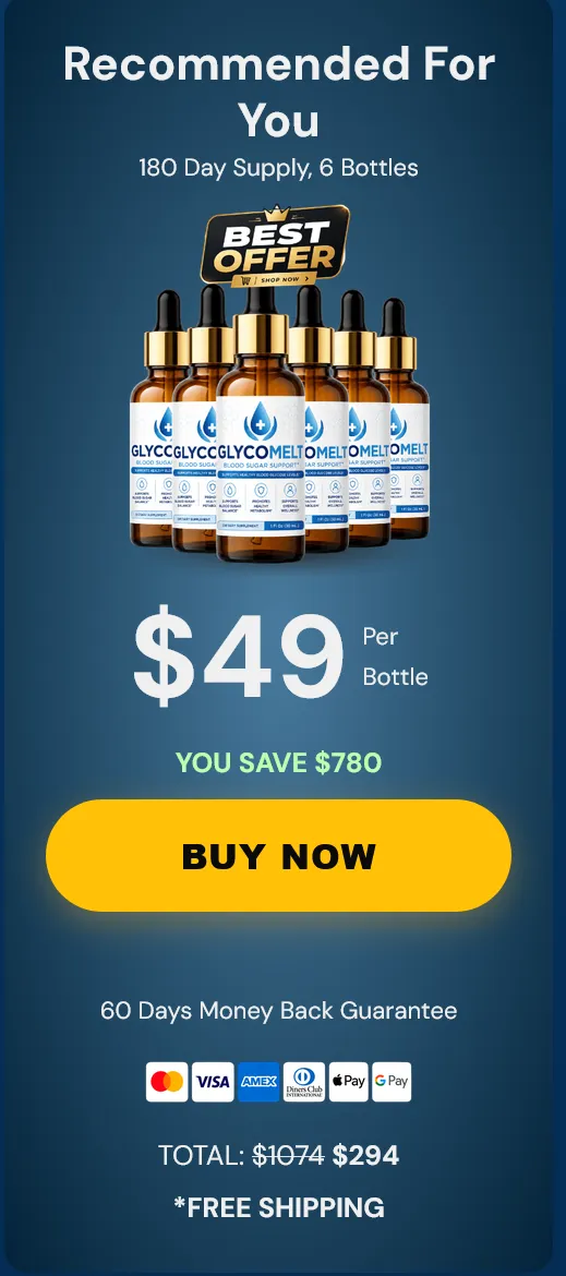 Six bottles of GlycoMelt blood sugar support supplement best offer deal.