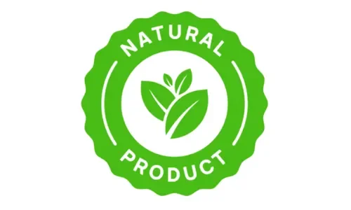 100% natural product certification seal for GlycoMelt blood sugar support supplement.